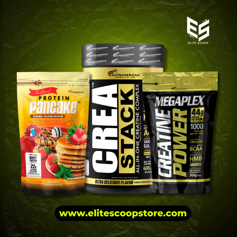 Combo Megaplex Volumen Total | Creatine Power 10lb + Crea Stack + Pancake Proteico