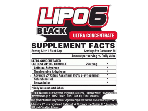 Lipo 6 caps black nutrex